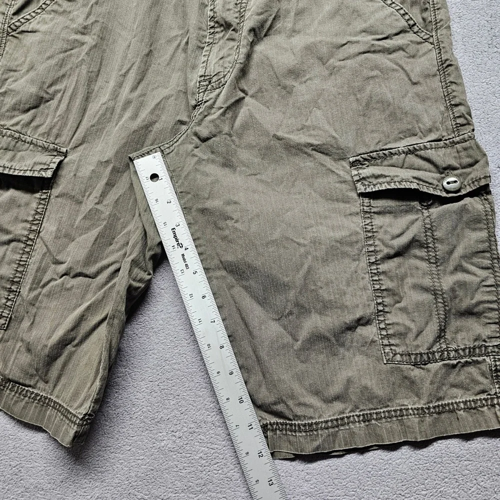 Calvin Klein Jeans Mens 32 Cargo Shorts Olive Green Relaxed Fit Cotton Blend
